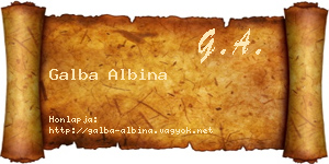 Galba Albina névjegykártya